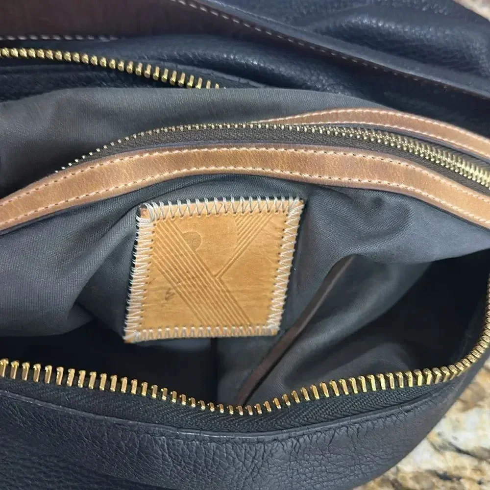 Reed Krakoff Black Leather Gold Tone Hardware Hobo Bag